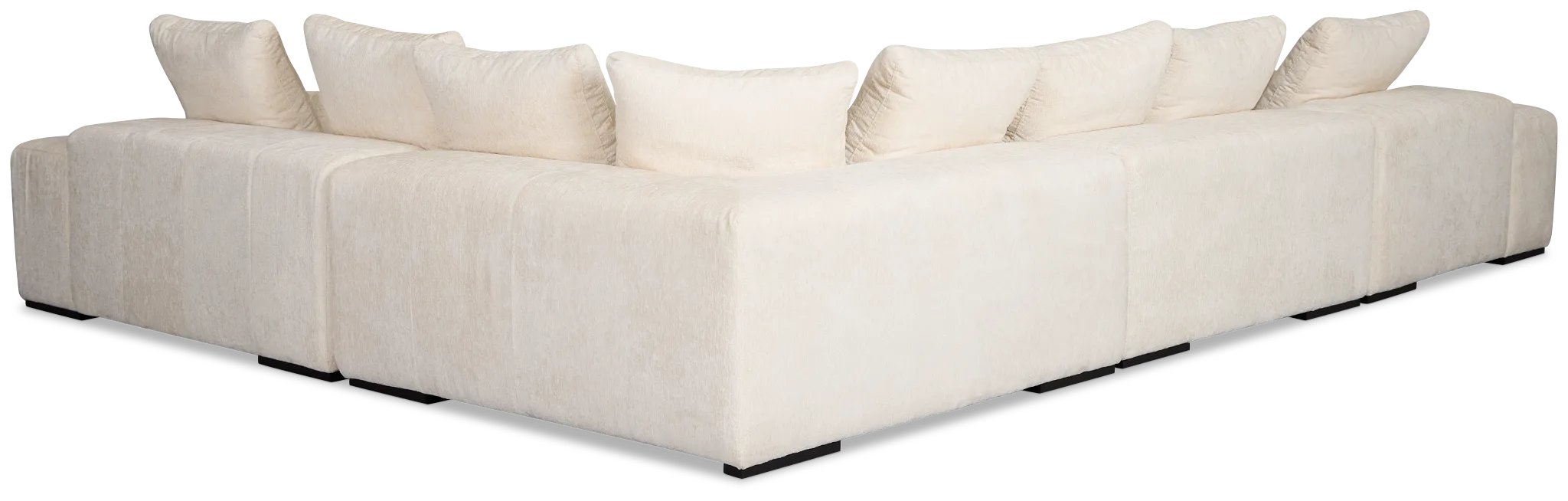Skylar White Fabric Medium Left Chaise Sectional