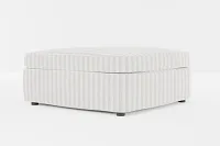 Destin Sea Lane Light Gray Fabric Cocktail Ottoman