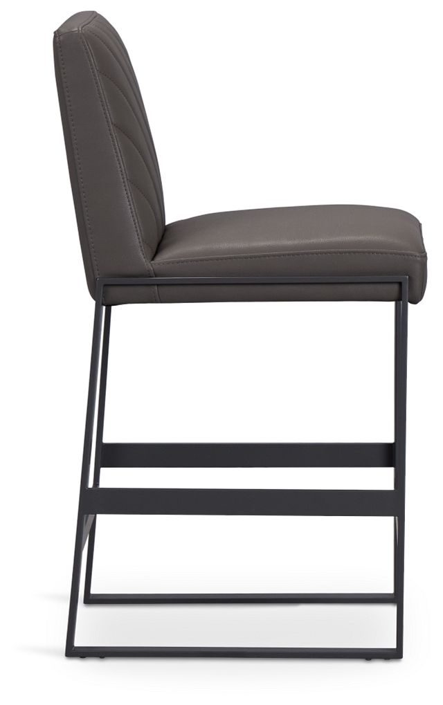 Harlem Dark Gray 24" Upholstered Barstool