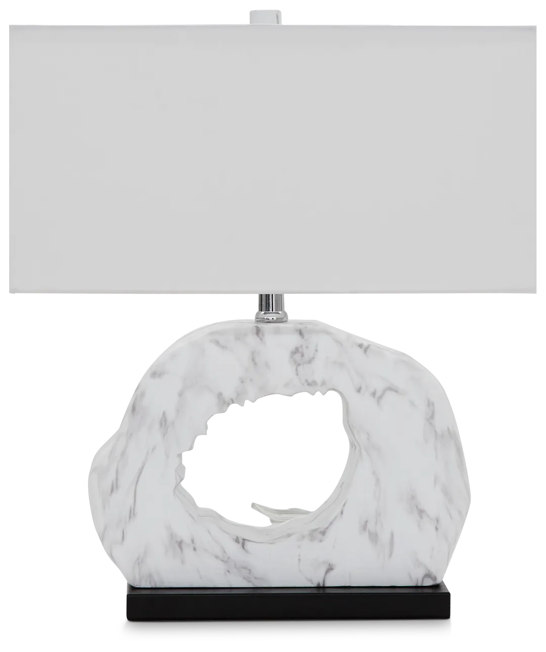 Becca White Polyresin Table Lamp
