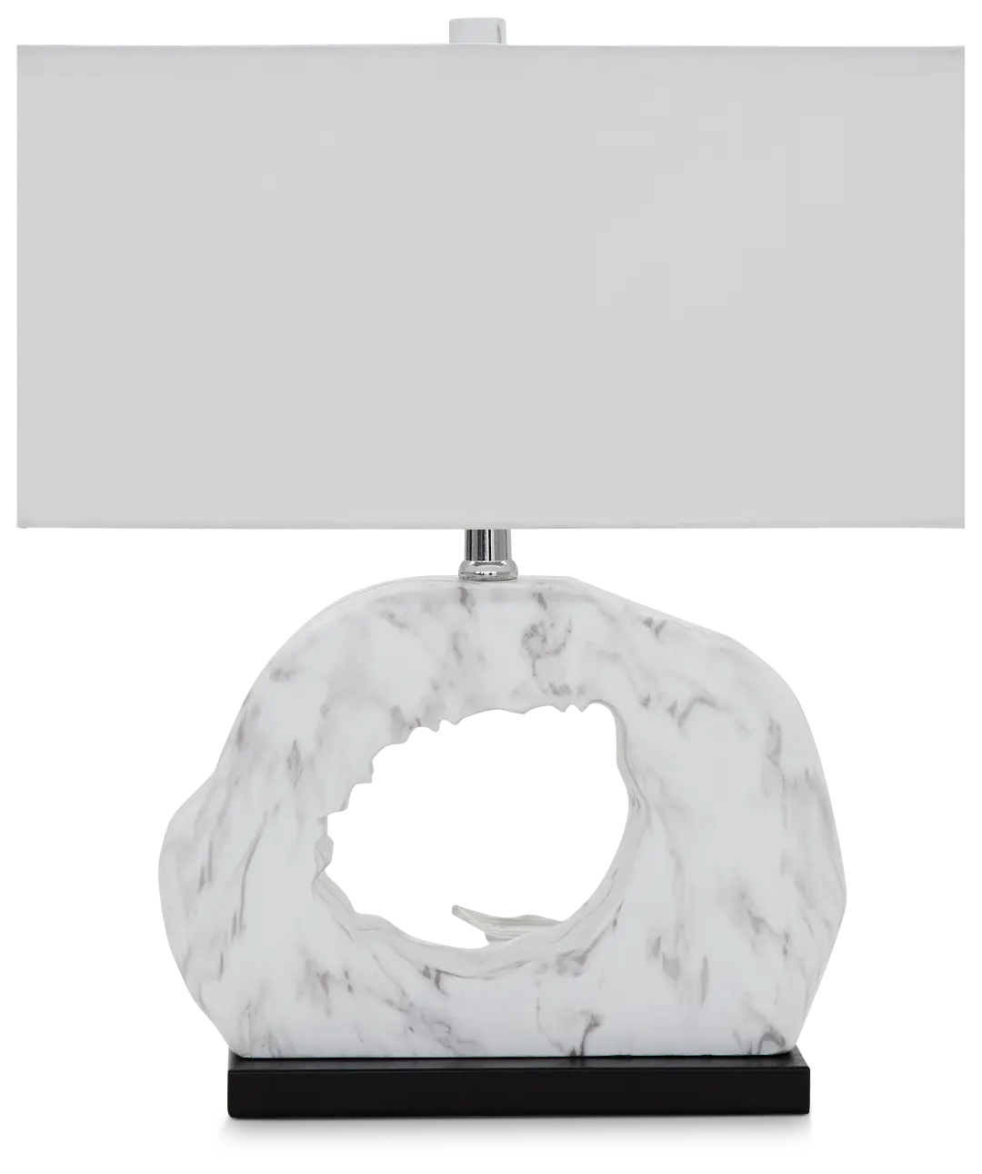 Becca White Polyresin Table Lamp Becca White Polyresin Table Lamp