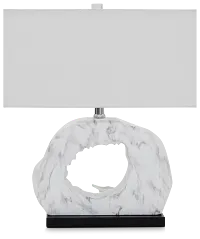 Becca White Polyresin Table Lamp