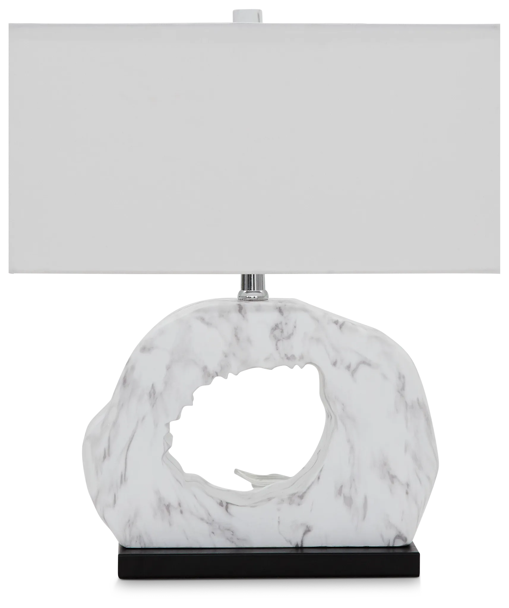 Becca White Polyresin Table Lamp