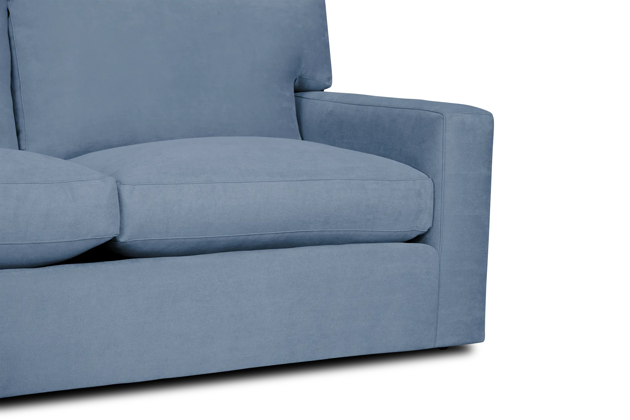 Hudson Blue Fabric Left Chaise Sectional