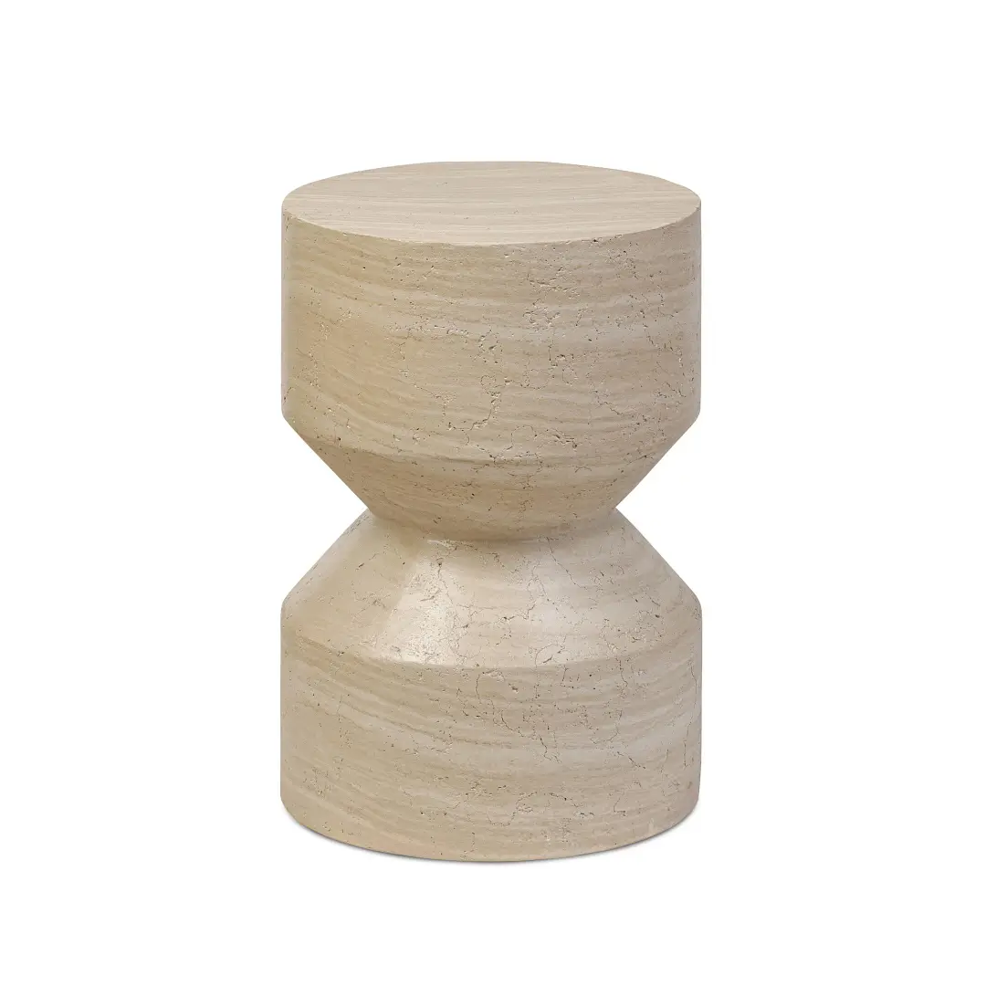 Four Hands Ara Light Beige Concrete Round End Table Four Hands Ara Light Beige Concrete Round End Table