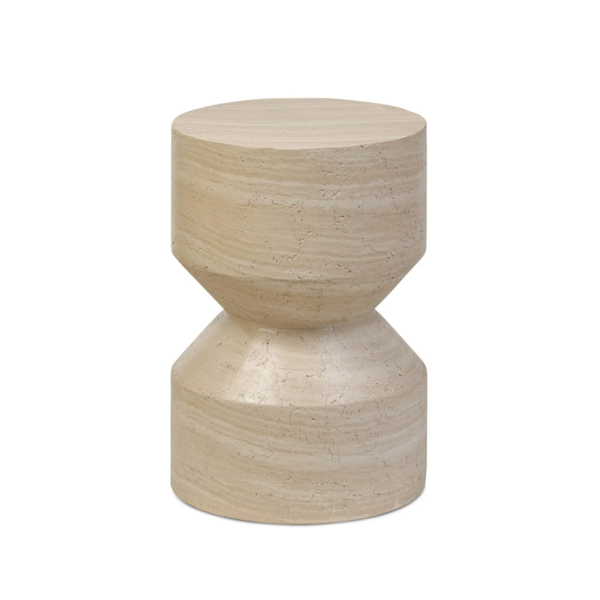 Four Hands Ara Light Beige Concrete Round End Table Four Hands Ara Light Beige Concrete Round End Table