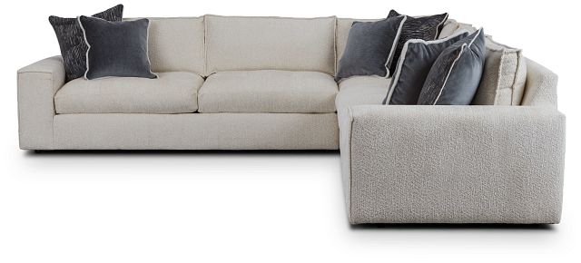 Nest Light Beige Fabric Small Two-arm Sectional (3)
