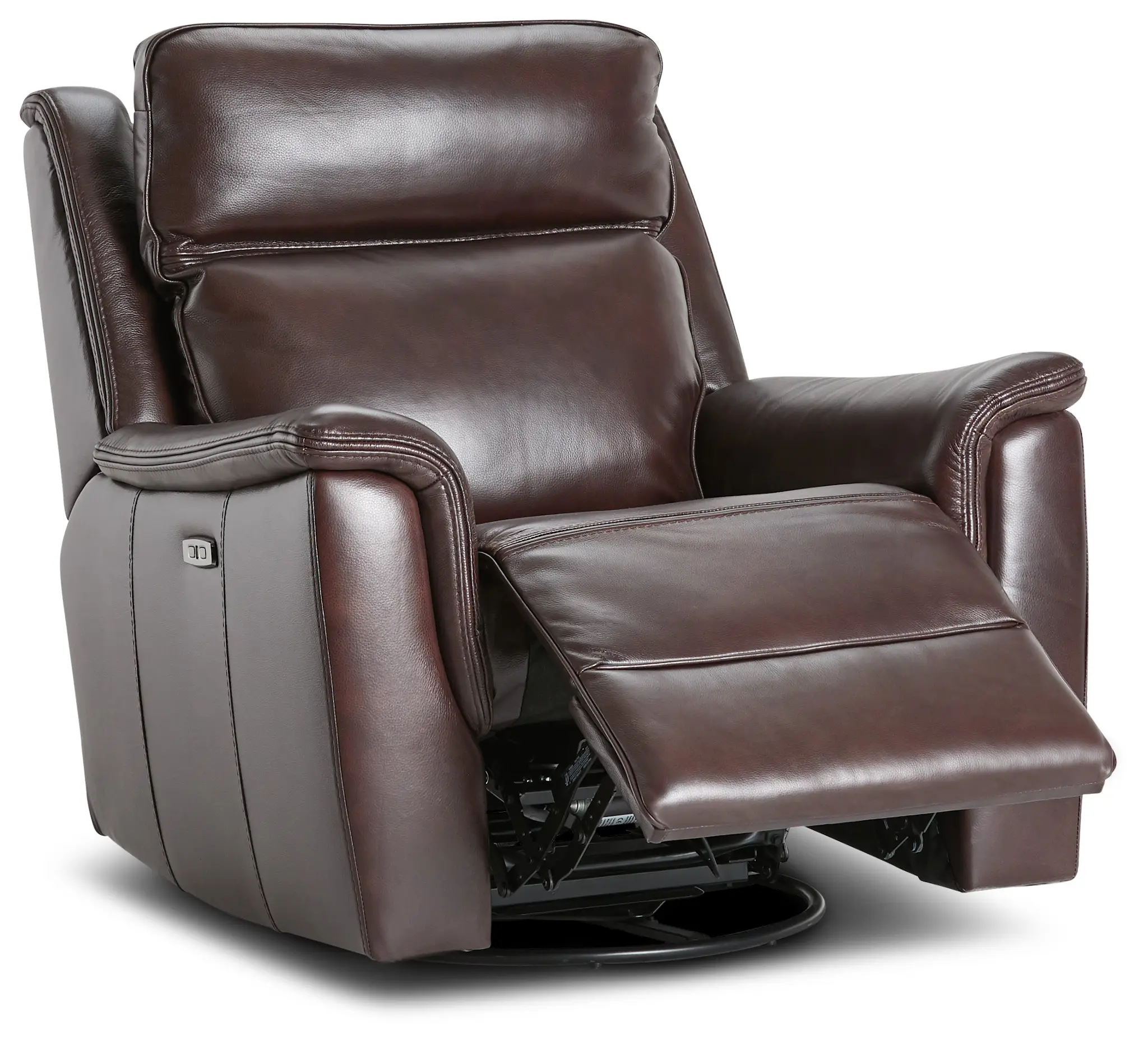 Aiden Brown Leather Power Glider Recliner With Power Headrest Aiden Brown Leather Power Glider Recliner With Power Headrest