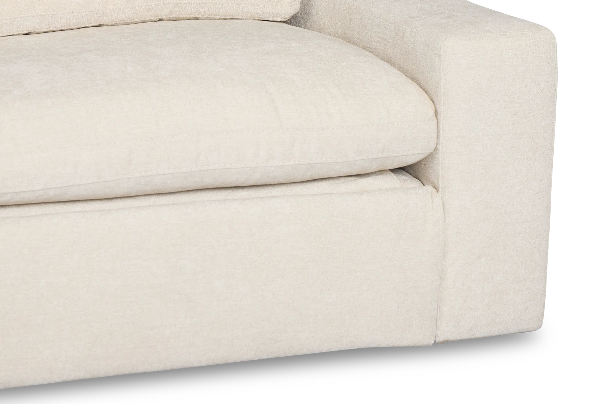 Drift Light Beige Fabric 3-piece Modular Power Sofa