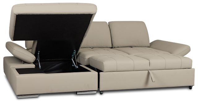 Eden Gray Micro Left Chaise Sleeper Sectional