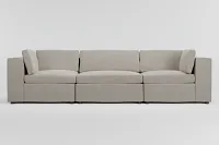 Destin Revenue Beige Fabric 3-piece Modular Sofa