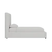 Grayton Delray Pewter 54" Upholstered Platform Bed
