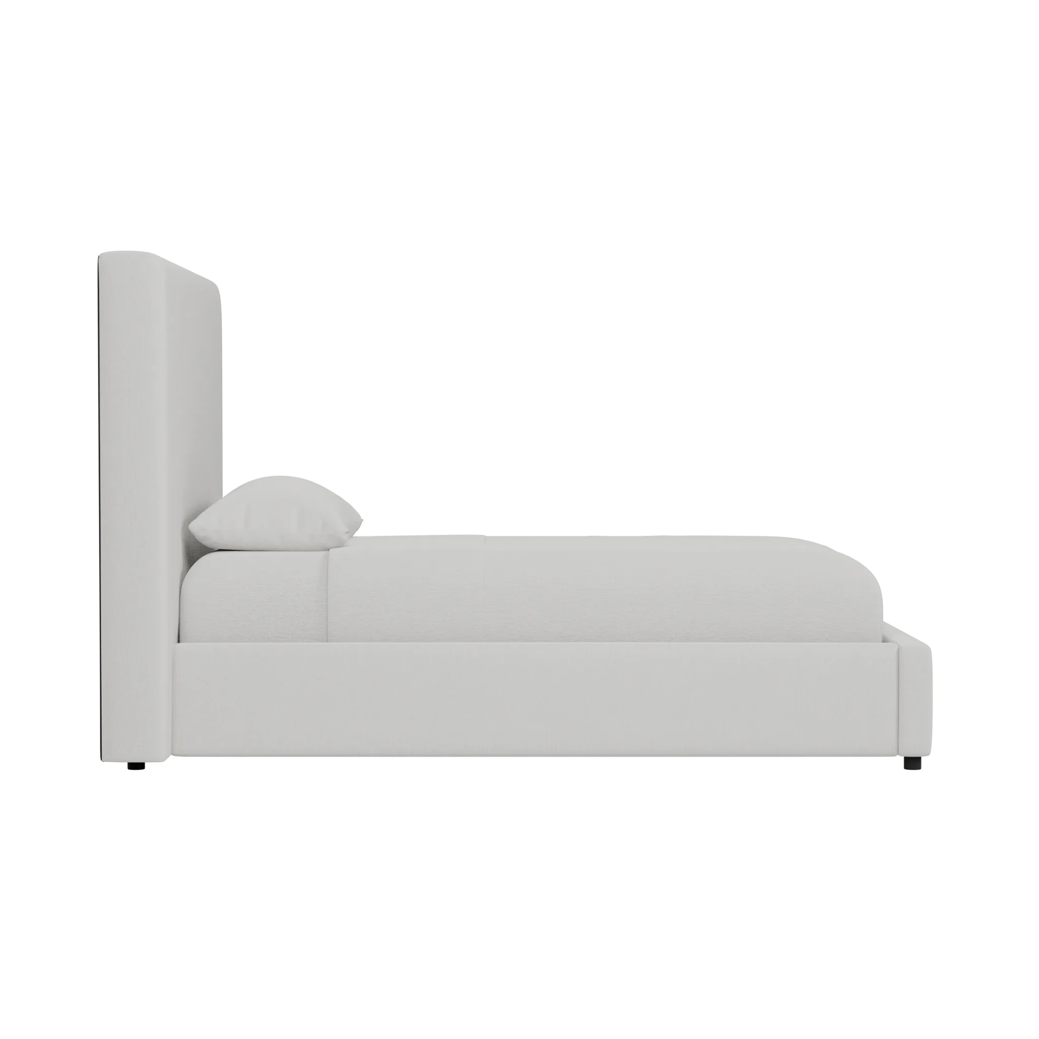 Grayton Delray Pewter 54" Upholstered Platform Bed