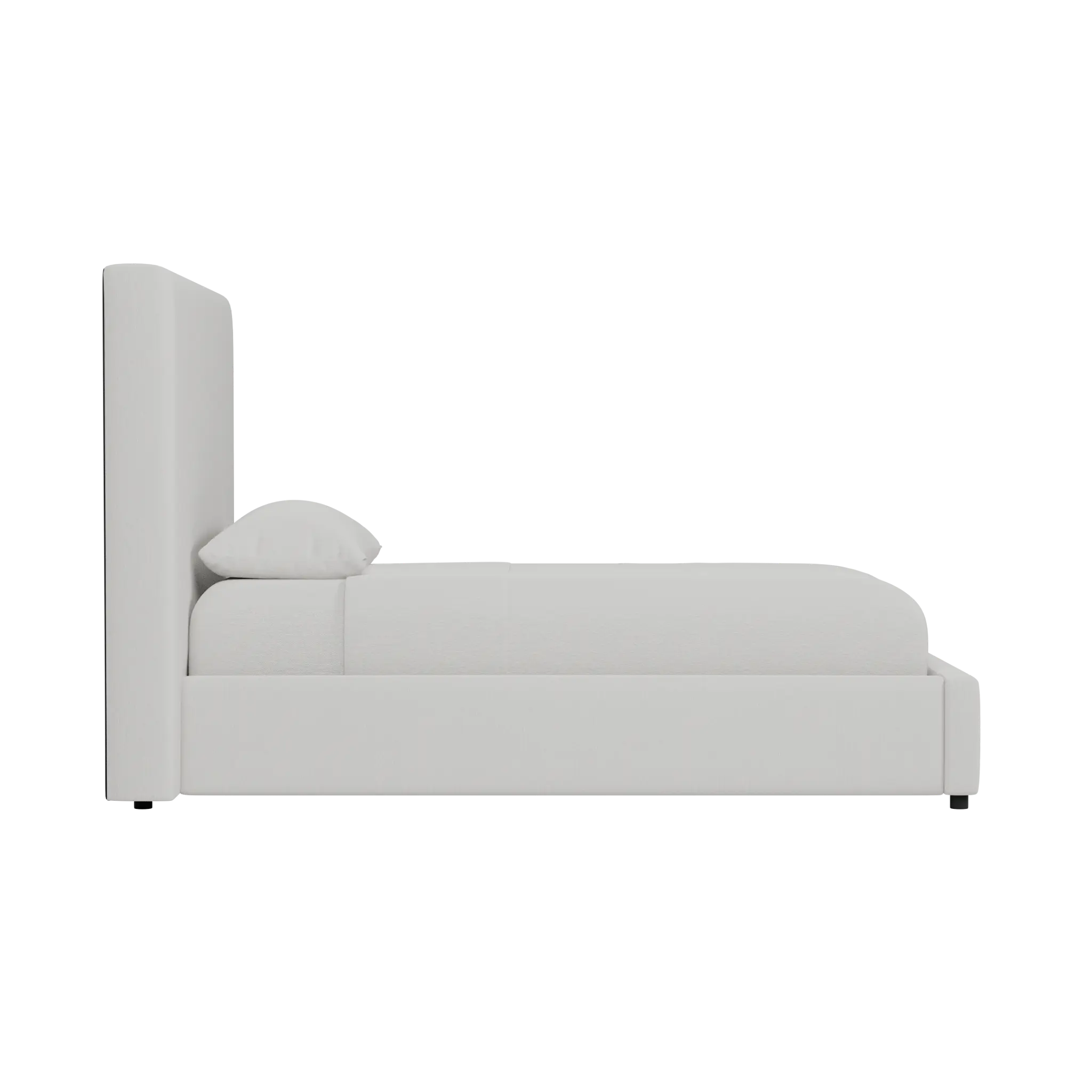 Grayton Delray Pewter 54" Upholstered Platform Bed Grayton Delray Pewter 54" Upholstered Platform Bed