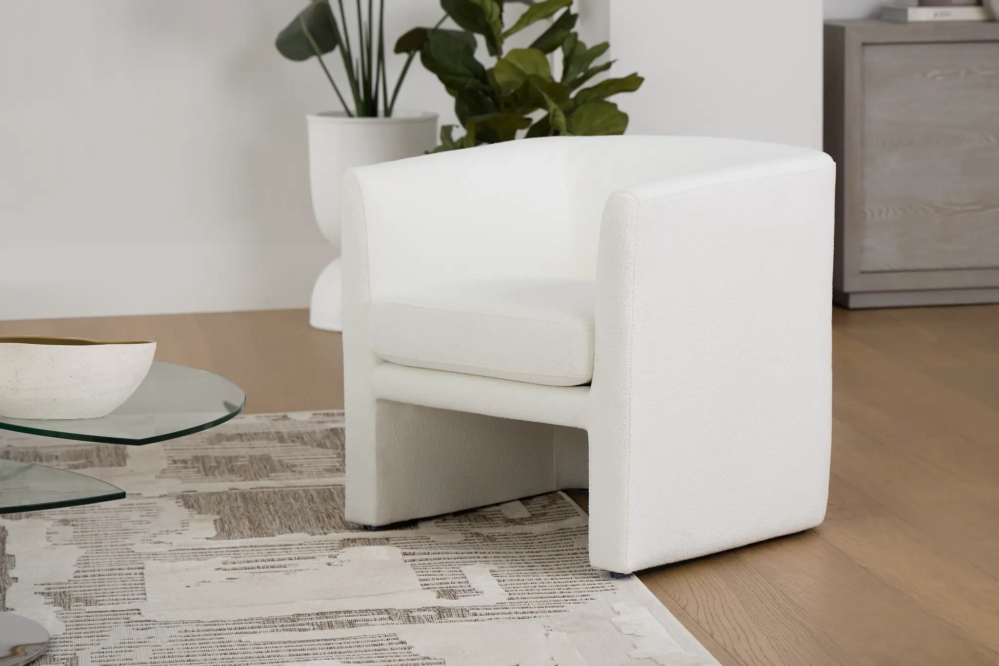 Kalid White Accent Chair Kalid White Accent Chair