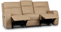 Rhett Taupe Micro Reclining Sofa