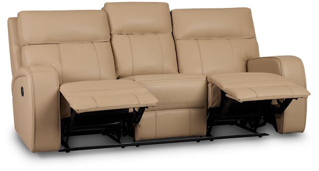 Rhett Taupe Micro Reclining Sofa