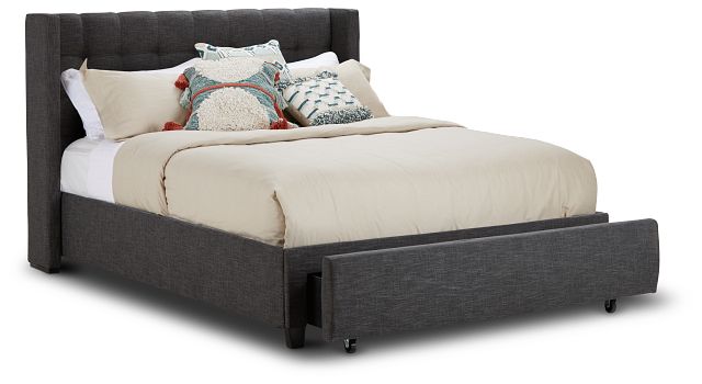 Chatham Dark Gray Low Platform Storage Bed