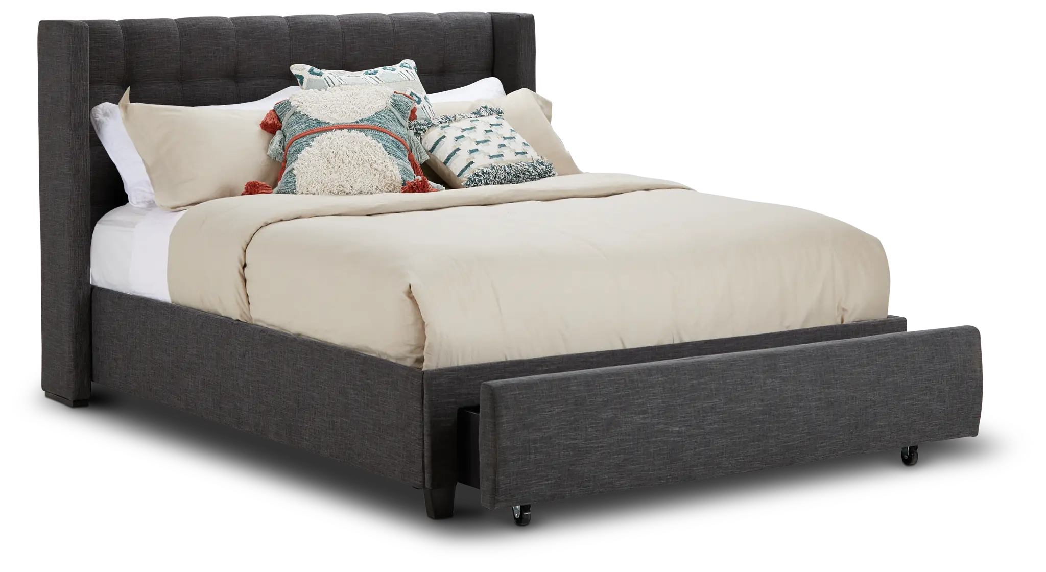 Chatham Dark Gray Low Platform Storage Bed Chatham Dark Gray Low Platform Storage Bed