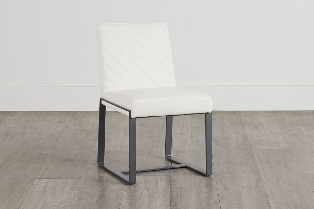 Harlem White Upholstered Side Chair