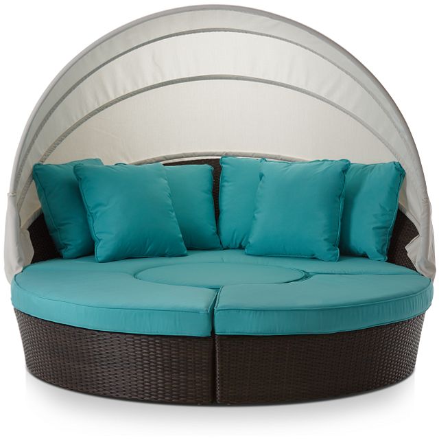Fina Dark Teal Canopy Daybed (6)