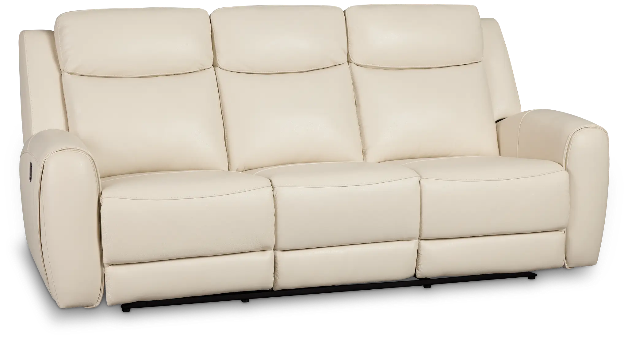 Walker Ivory Lthr/vinyl Reclining Sofa Walker Ivory Lthr/vinyl Reclining Sofa