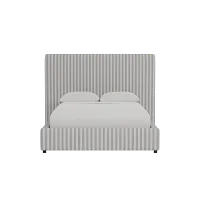 Grayton Sea Lane Light Gray 54" Upholstered Platform Bed