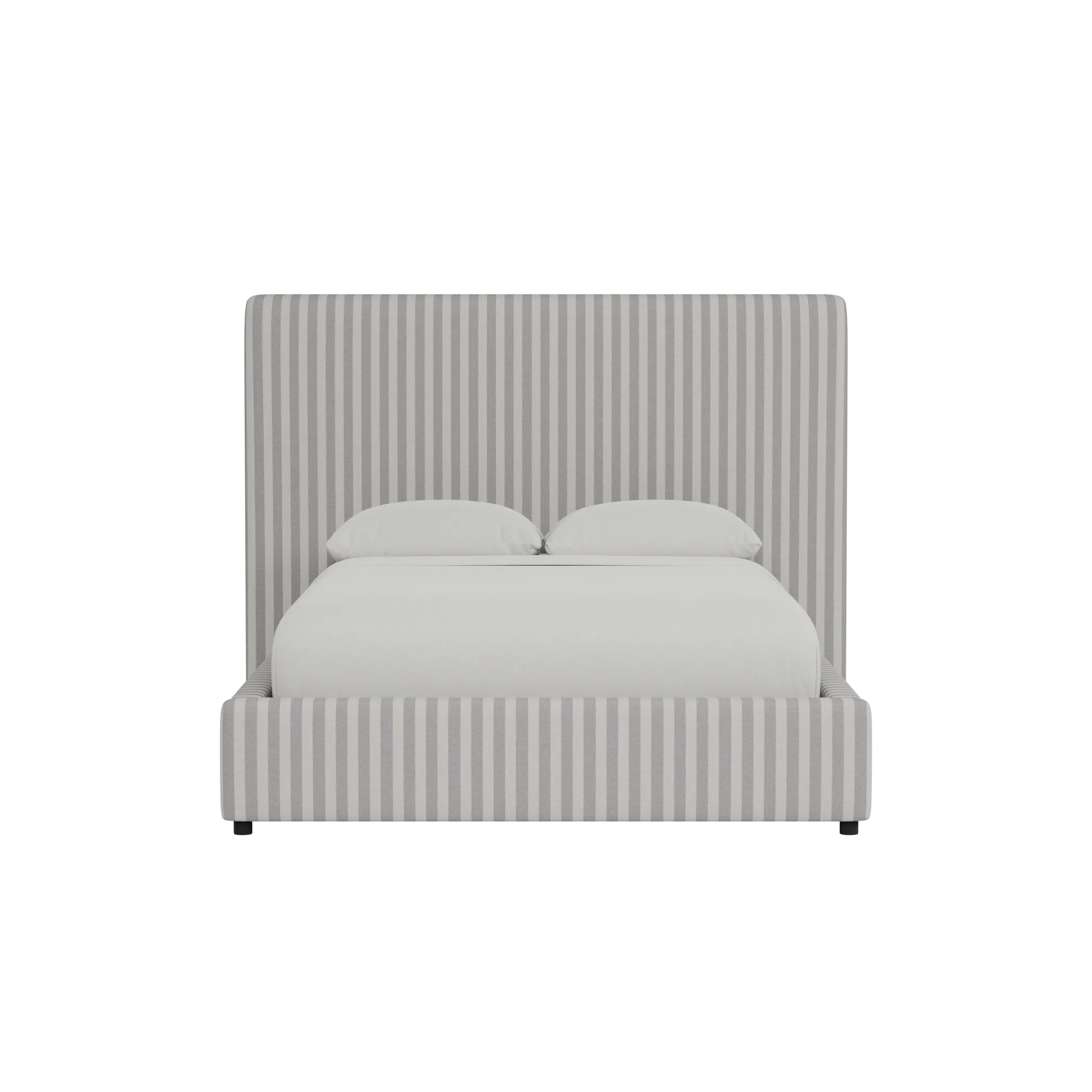 Grayton Sea Lane Light Gray 54" Upholstered Platform Bed