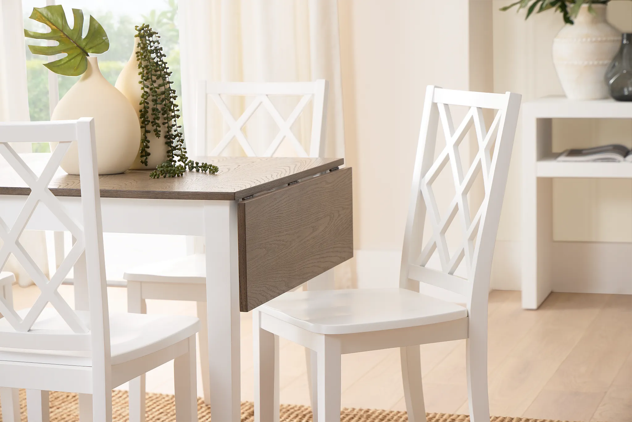 Edgartown Two-tone Rectangular Drop Leaf Table