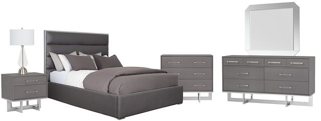Cortina Gray Uph Platform Bedroom Package