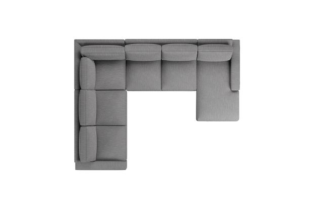 Edgewater Revenue Gray Medium Right Chaise Sectional