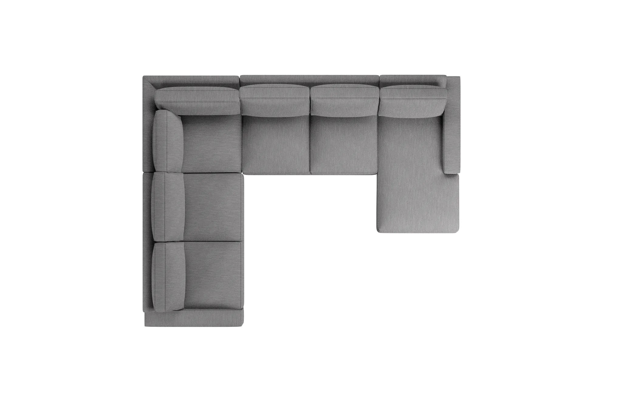 Edgewater Revenue Gray Medium Right Chaise Sectional