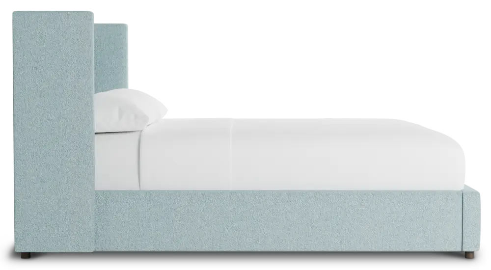 Captiva Elite Light Blue 48" Upholstered Shelter Bed Captiva Elite Light Blue 48" Upholstered Shelter Bed
