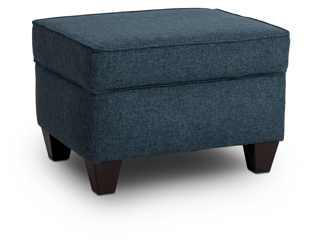 Cameron Blue Fabric Ottoman Cameron Blue Fabric Ottoman