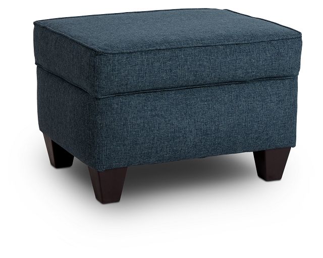 Cameron Blue Fabric Ottoman