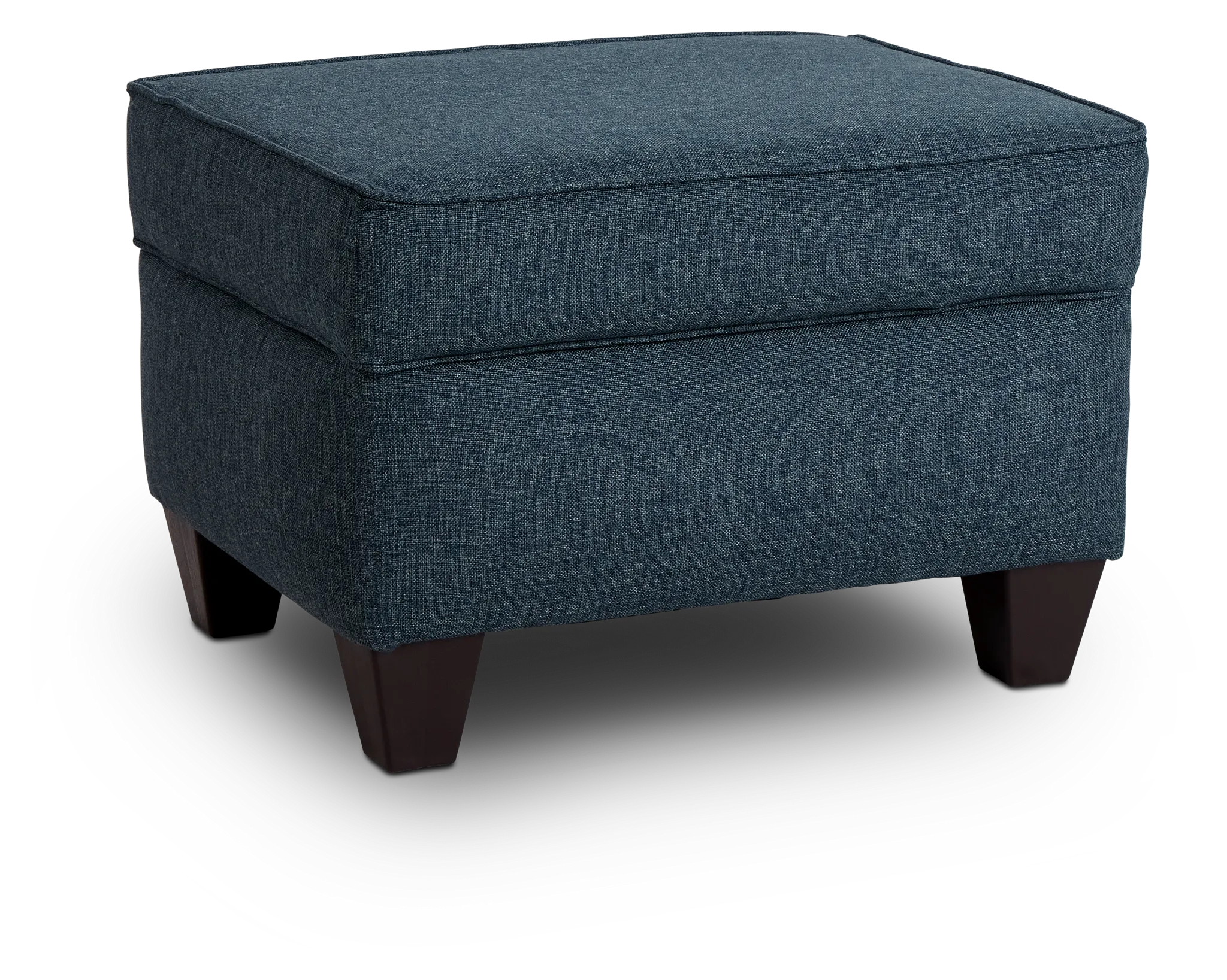 Cameron Blue Fabric Ottoman