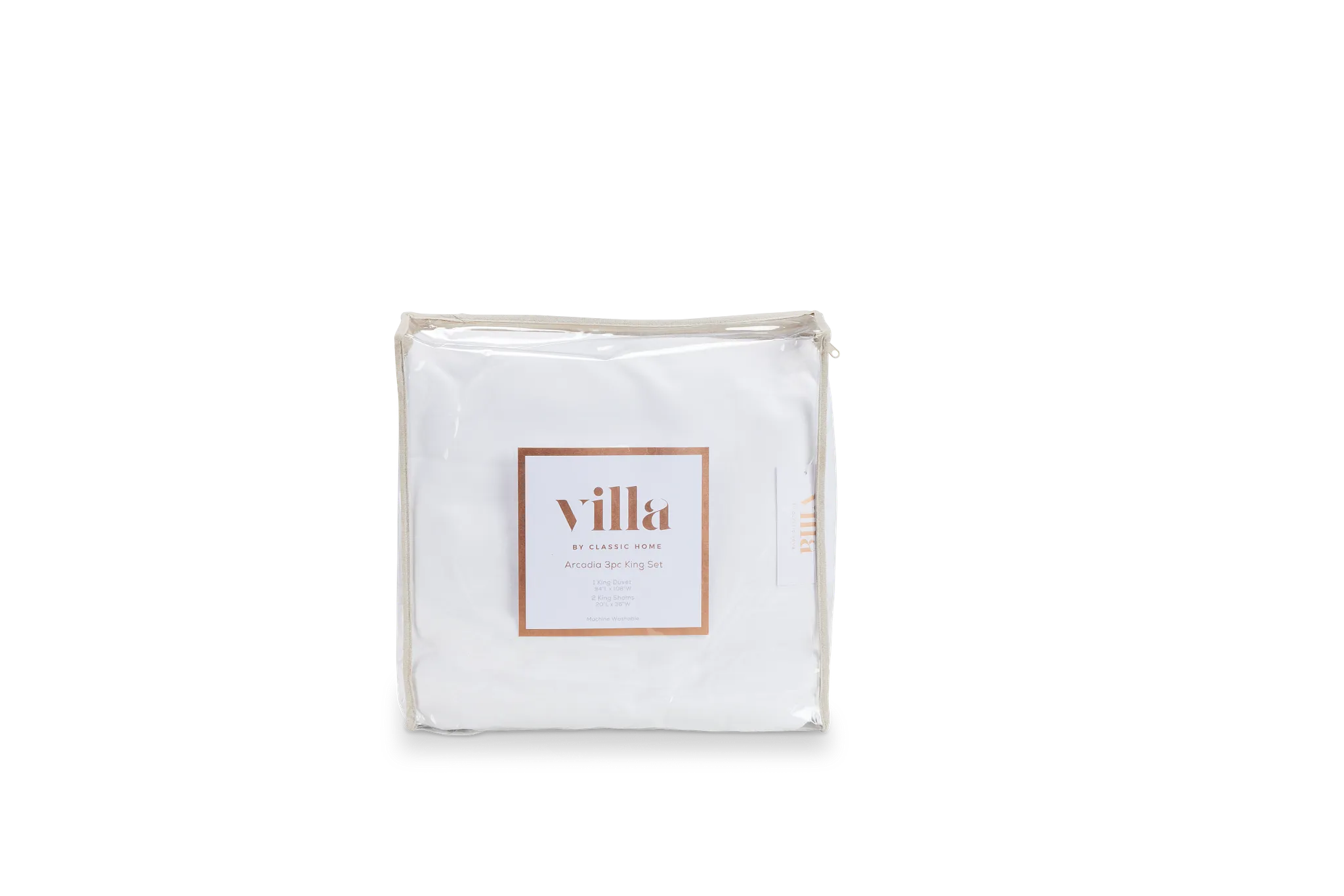 Arcadi White 3-piece Duvet Set