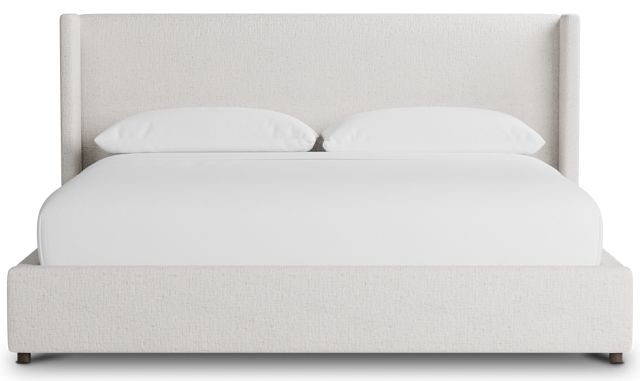 Captiva Linen Light Beige 48" Upholstered Shelter Bed
