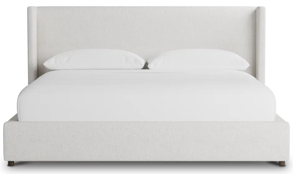 Captiva Linen Light Beige 48" Upholstered Shelter Bed