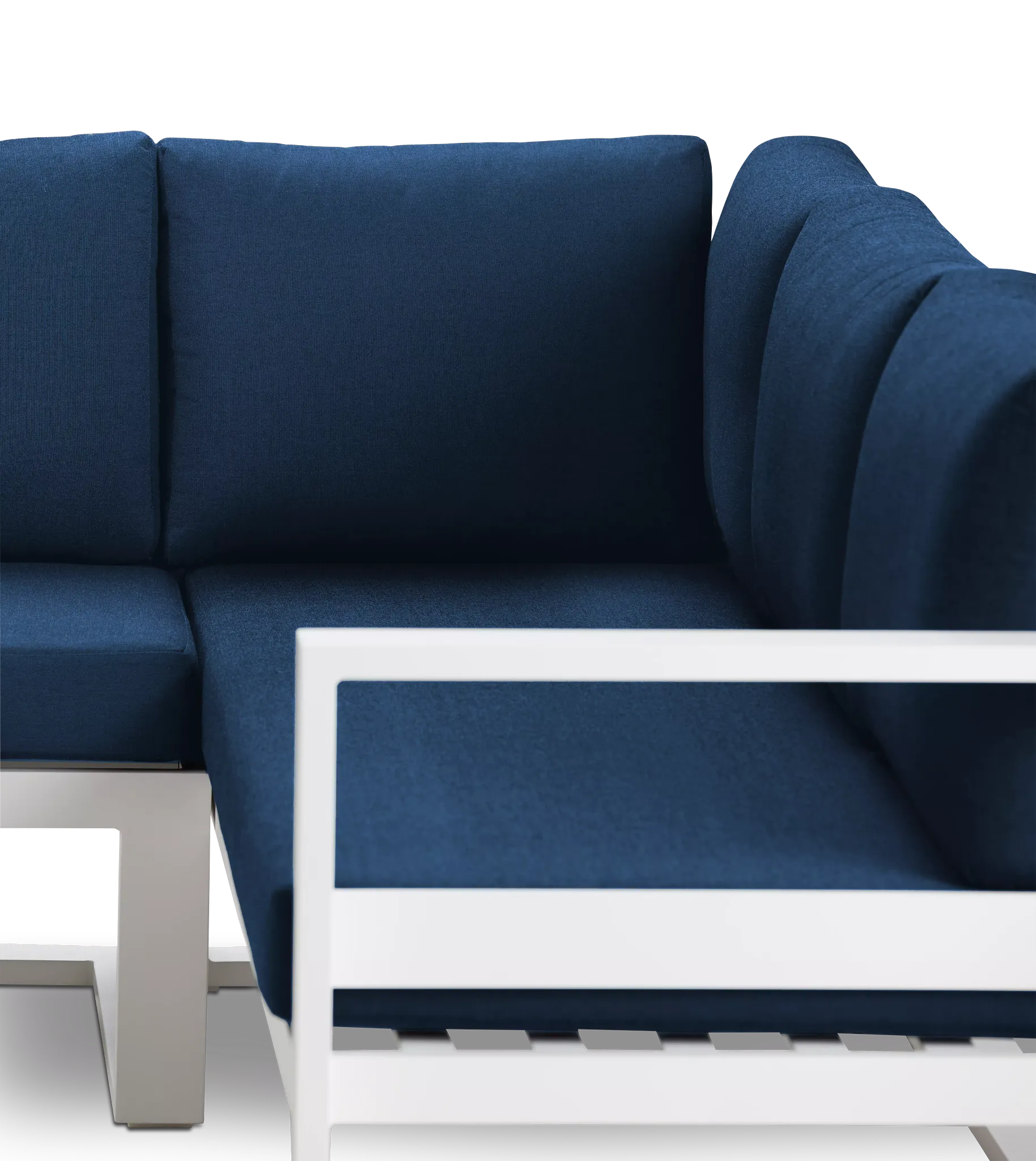 Lisbon Navy Aluminum Small Left Sectional