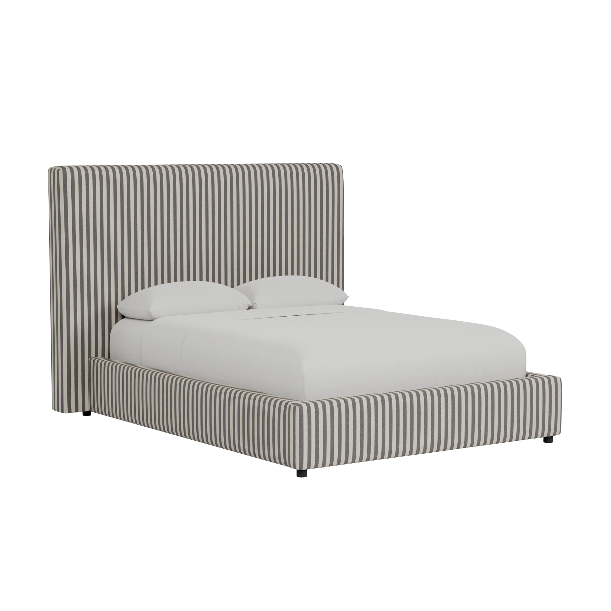 Grayton Sea Lane Dark Blue 54" Upholstered Platform Bed