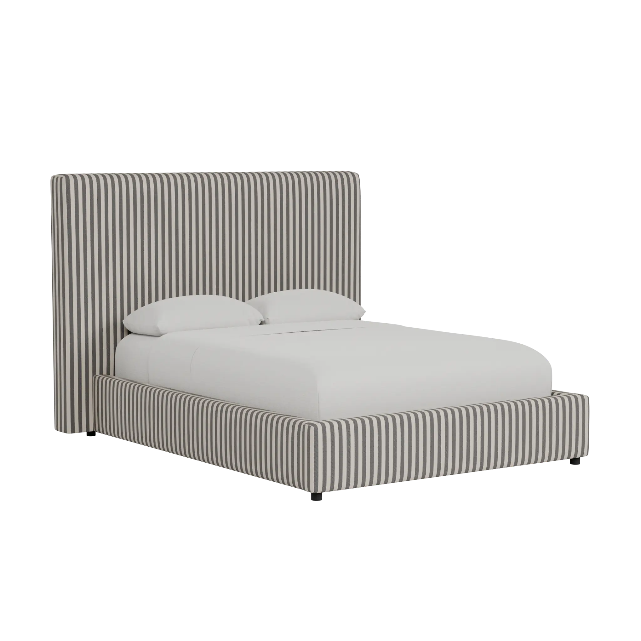 Grayton Sea Lane Dark Blue 54" Upholstered Platform Bed Grayton Sea Lane Dark Blue 54" Upholstered Platform Bed