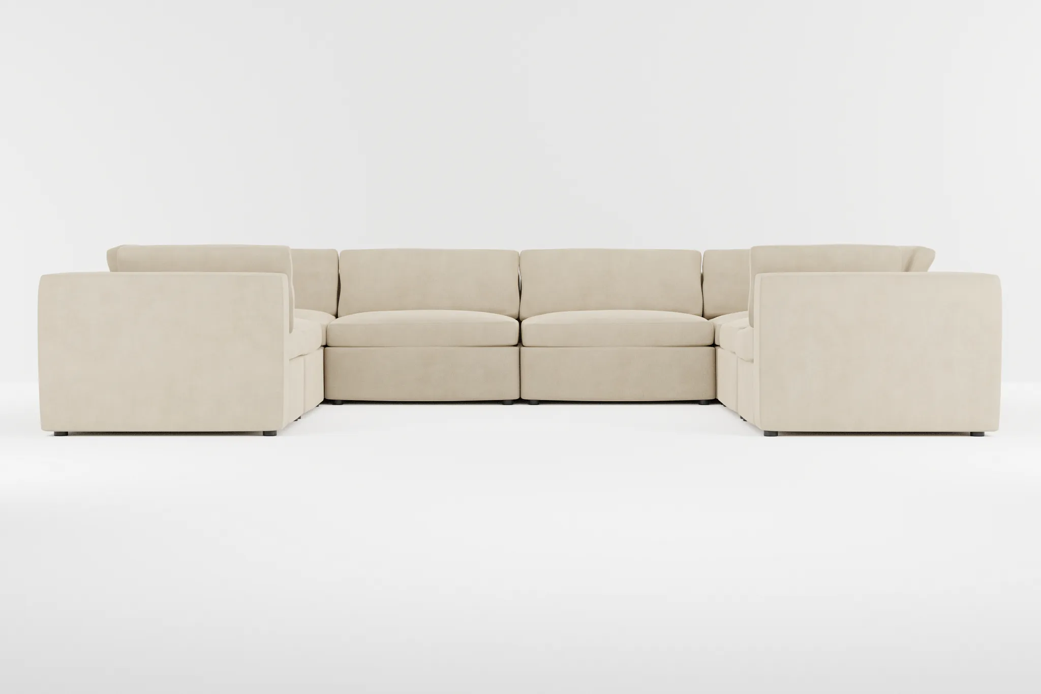 Destin Peyton Beige Fabric 8-piece Modular Sectional