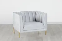 Bella Gray Velvet Chair