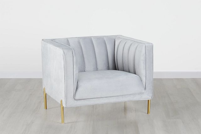 Bella Gray Velvet Chair
