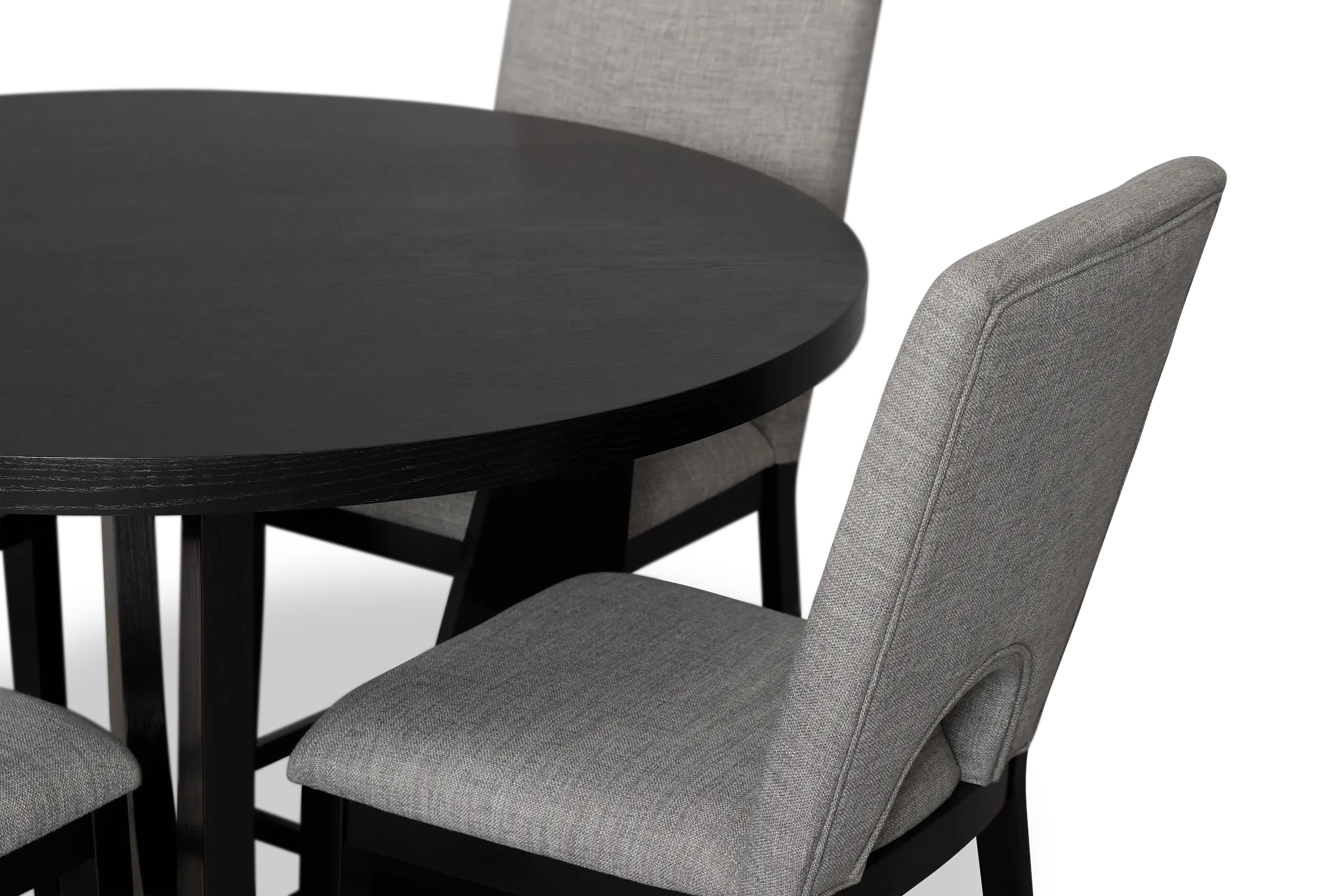 Oxford Black High Table & 4 Upholstered Barstools
