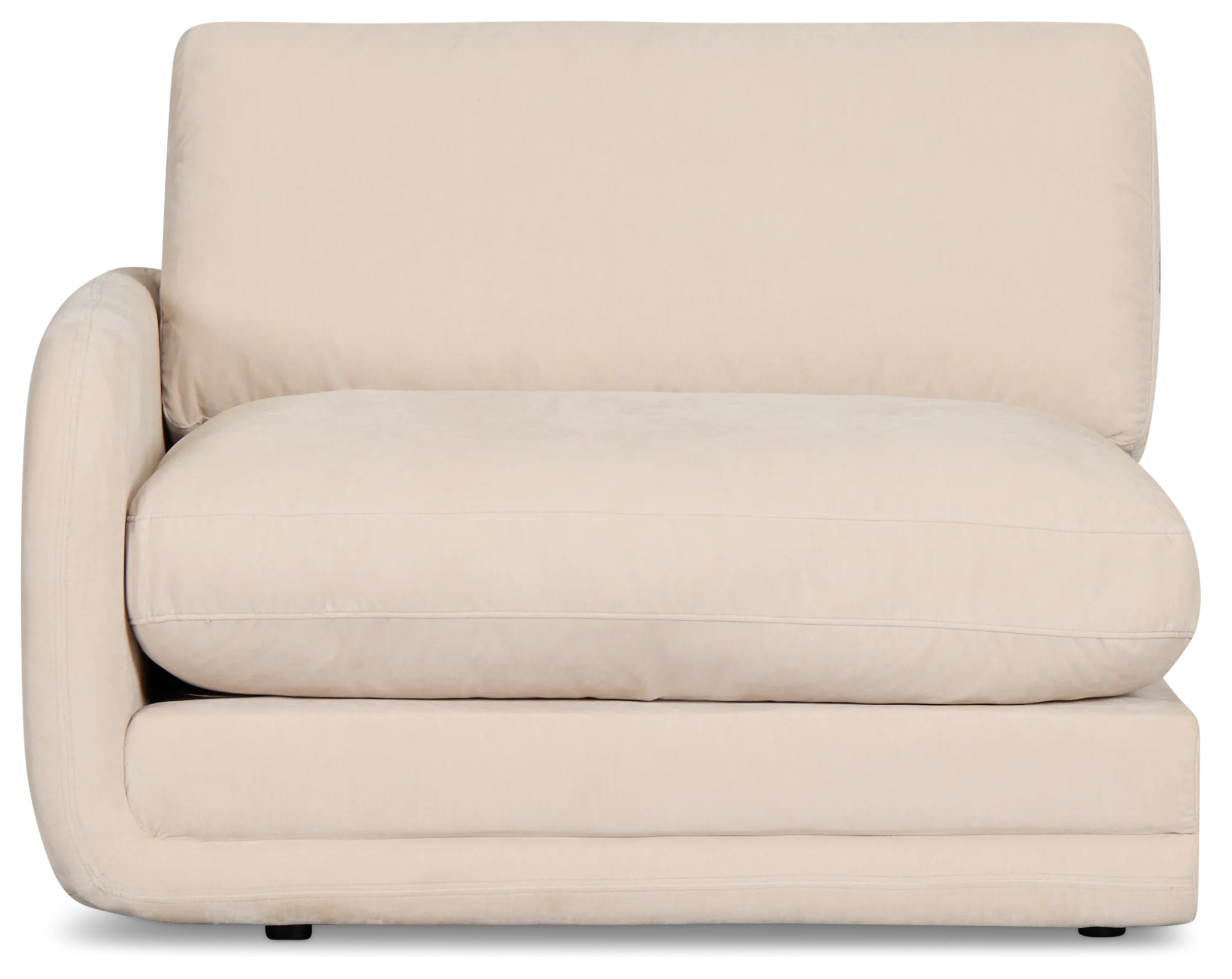 Jules Ivory Velvet Left Chair