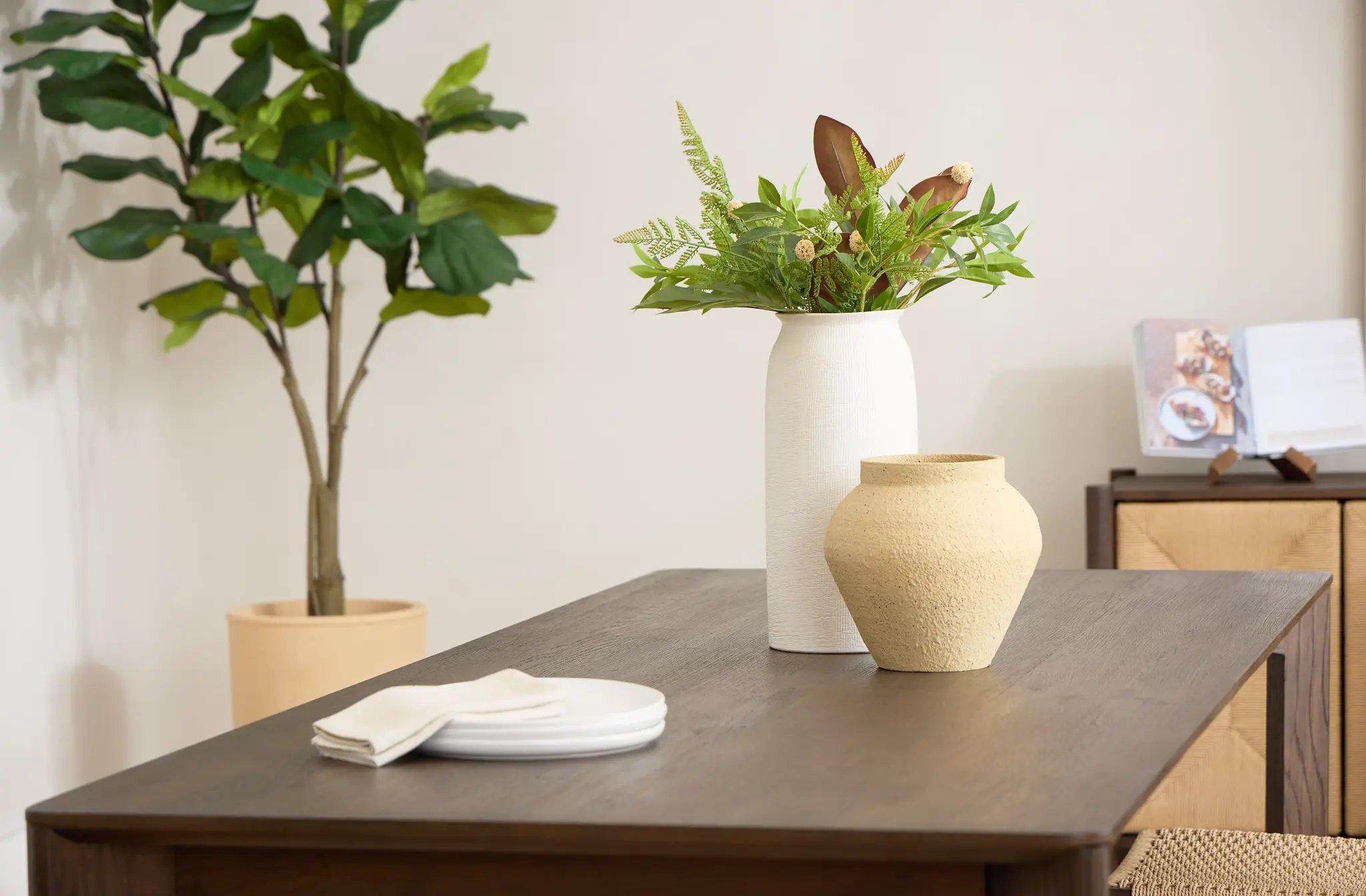 Cari White Large Vase