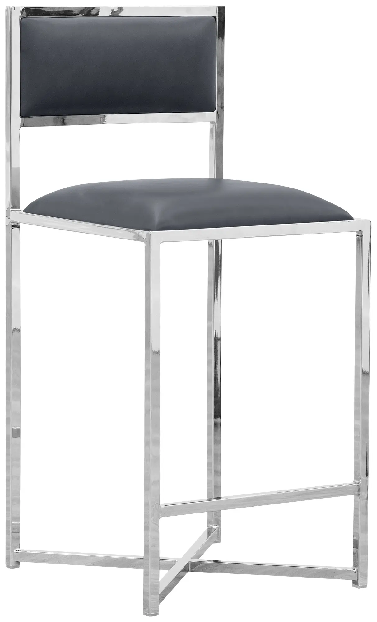 Amalfi Graystnl Steel 24" Upholstered Barstool Amalfi Graystnl Steel 24" Upholstered Barstool