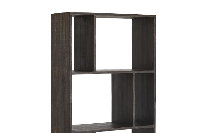 Indigo Light Brown Wood Bookcase